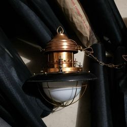 Vintage large pendant style ship lamp replica
