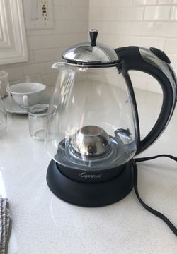 modern electric kettle boiling water using Schott Duran heatproof