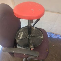 Rolling Adjustable Garage Stool