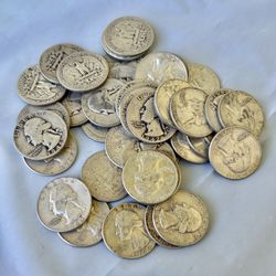 Roll Of 90% Silver Washington Quarter Coins 