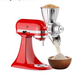 FOCOLLK Grain Mill Attachment for KitchenAid, 9 Levels Flour Mill Grinder