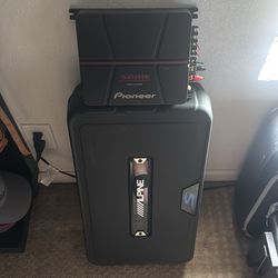 Alpine 12” sub & Pioneer 500w amp