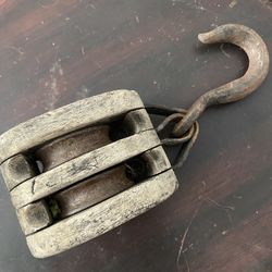 Antique Wooden Ships Pulley 