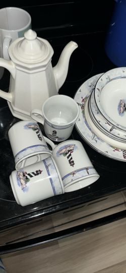 LIGHTHOUSE TEA POT SET 
