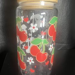 Cherry Glass Cup