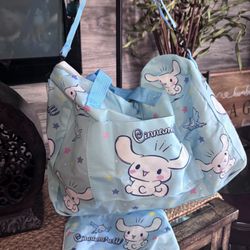 Cinnamon Roll Duffle Bag Includes Small Makeup Bag 