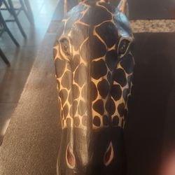 Wood Giraffe Head