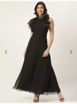 Stunning Black Evening Gown/Dress Size 8-10