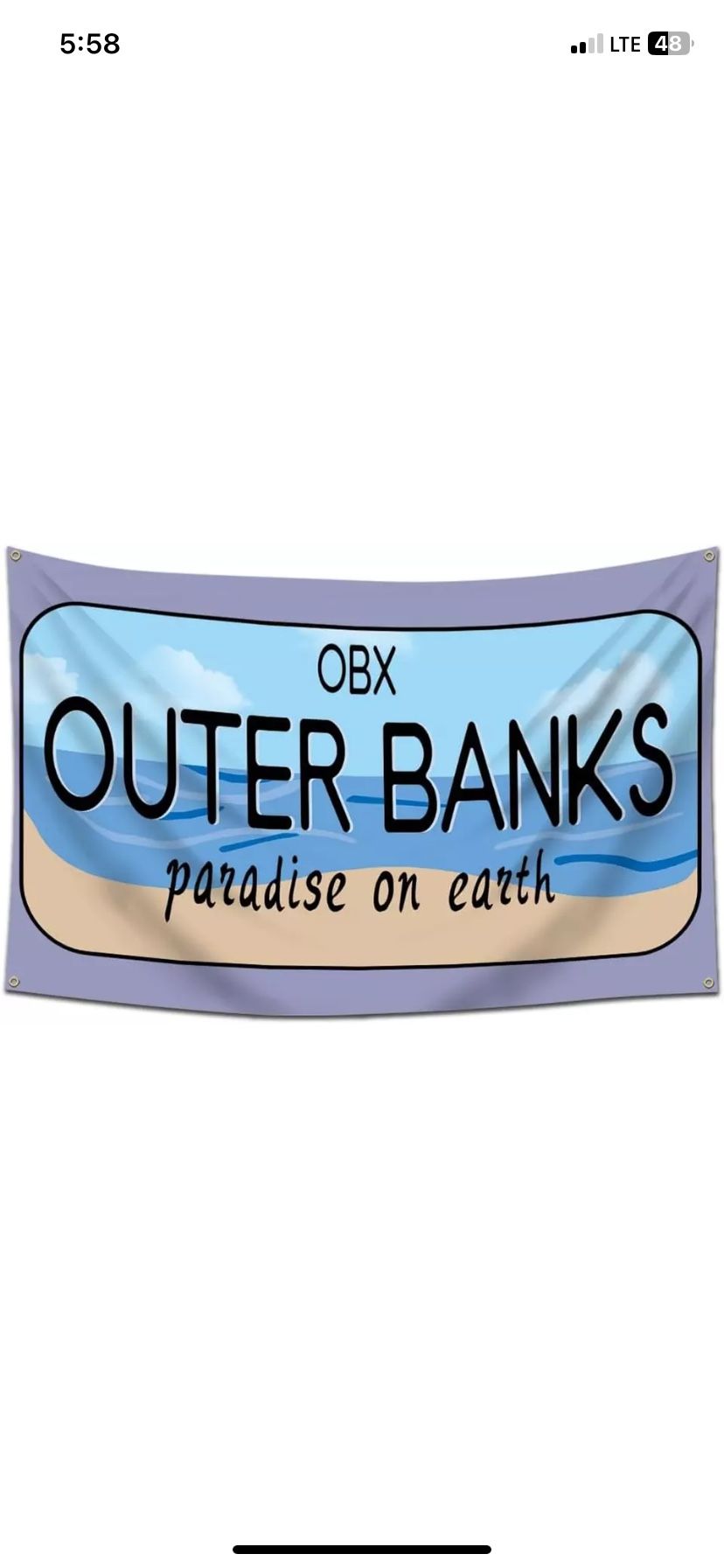 OBX Outer Banks Flag Banner Paradise On Earth 3x5Ft 150D Polyester for...
