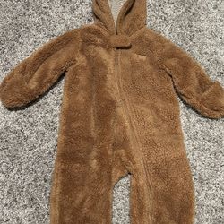 6 Month Bear Fleece Snowsuit/Jumpsuit 
