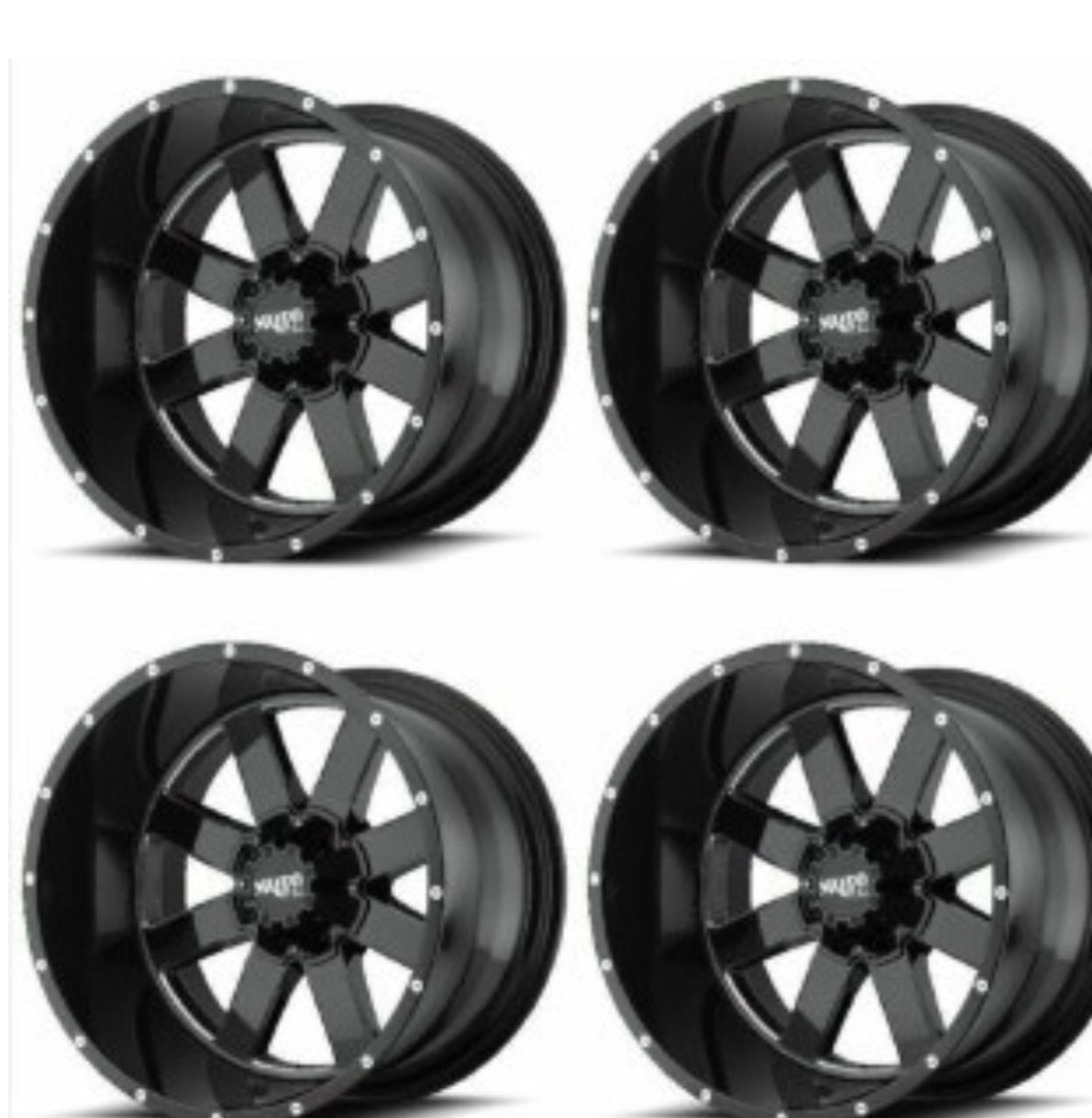 Set of (4) 18" Moto Metal MO962 Gloss Black Milled Wheels 6X135/5.5 -44mm Rims