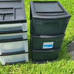 2 Storage Plastic Drawers 