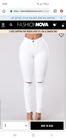 Fashion Nova Canopy White Jeans size 5