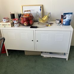 White Cabinet with Lock