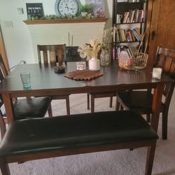 Dining Table With Chairs, Fair Condition