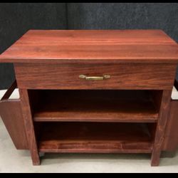 Wooden End Table With Drawer 