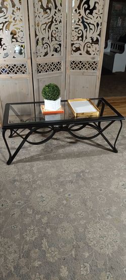 Glass coffee table