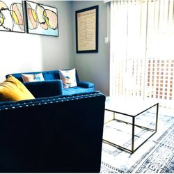 Chair, Table, Photos, Rug,  And Futon