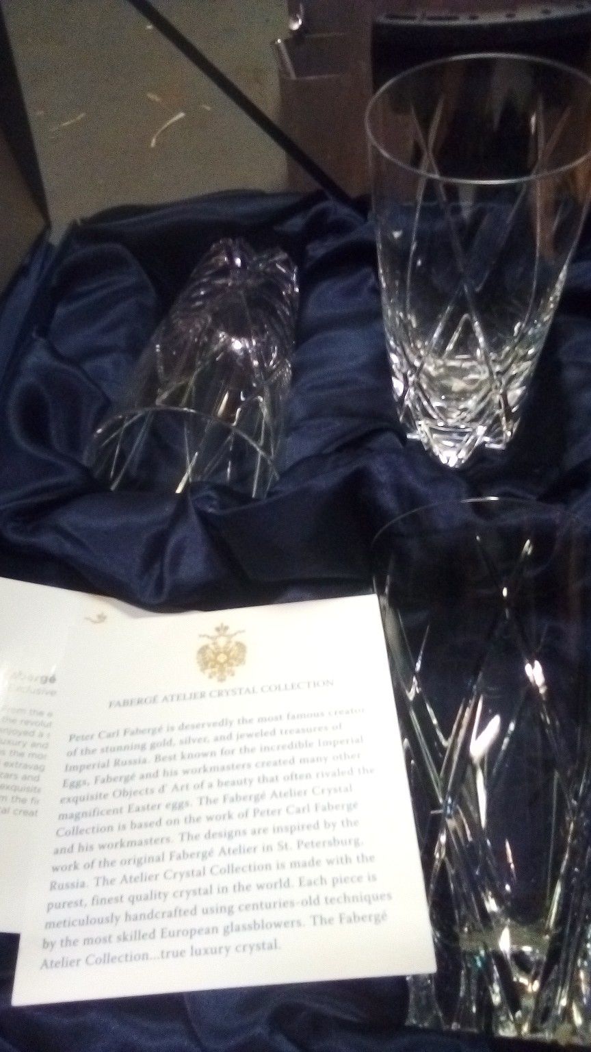 Faberge crystal glasses