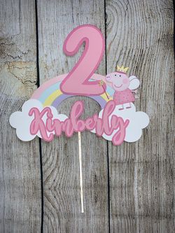 Peppa pig cake topper