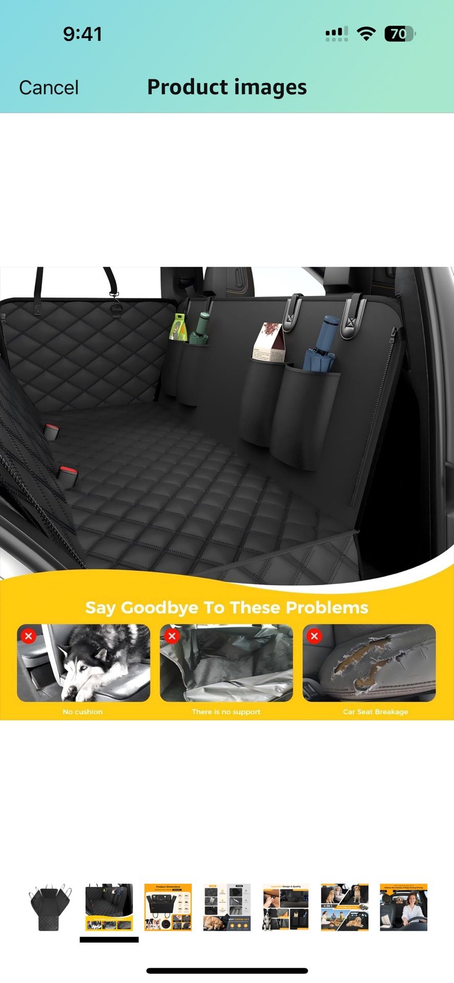 Brand New Dog Car Seat Cover for Back Seat, 100% Waterproof Scratch Proof Nonslip Seat Cover, 600D Heavy Duty Scratch Soft Dog Hammock for Car for Car