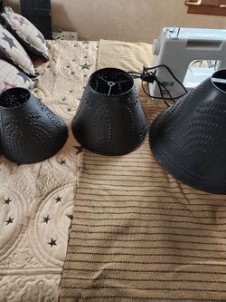 3 Medal Lamp Shades In Great Condition