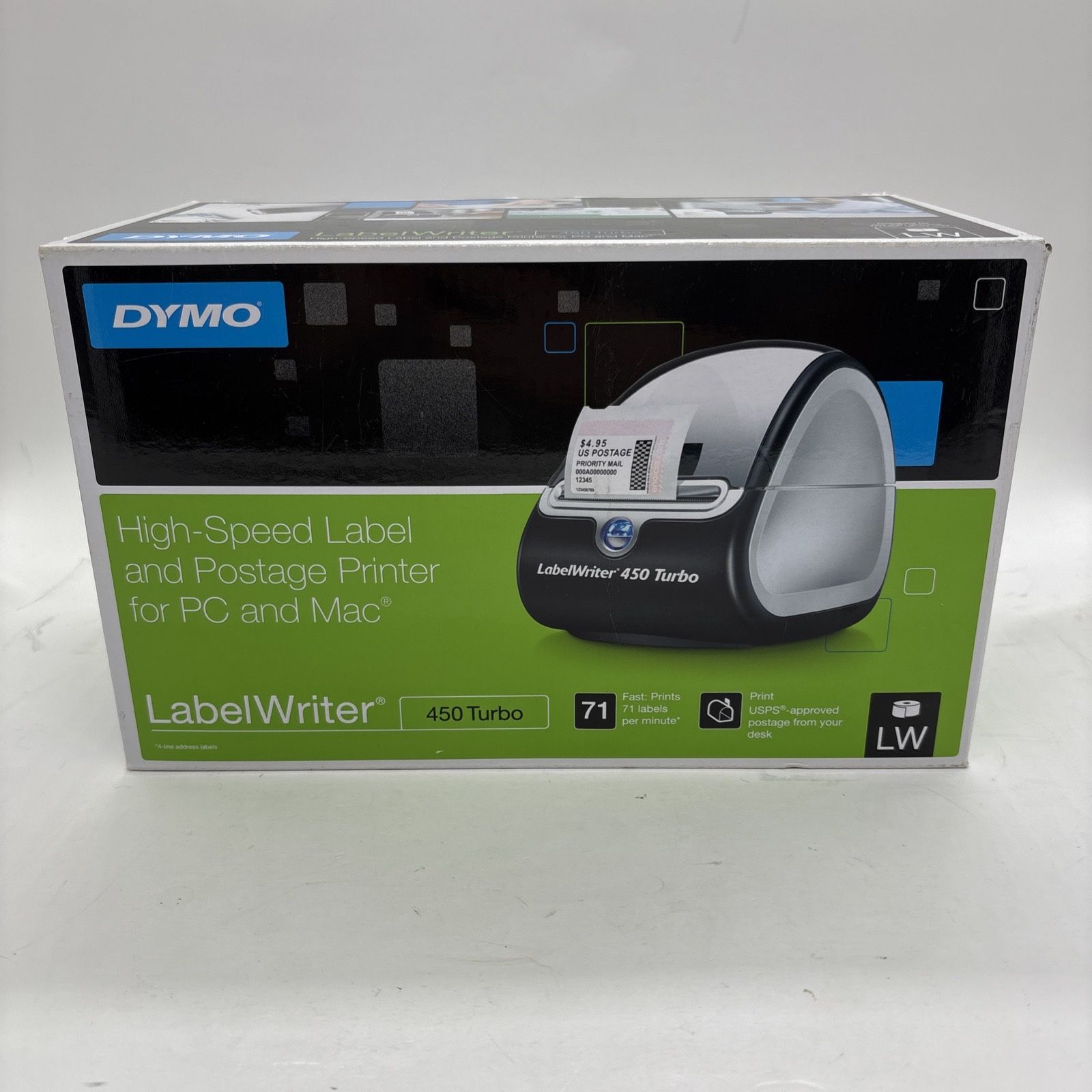 New Dymo LabelWriter 450 Turbo High Speed Label and Postage Printer 1750283