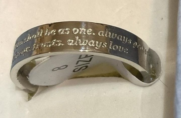 New Band With Saying size 8 Last One