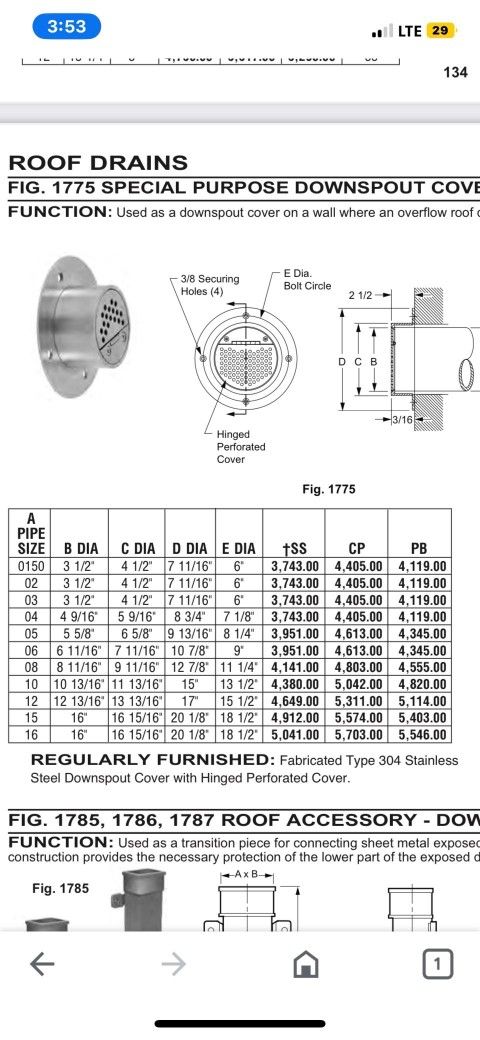 JRSmith 1775-06 NB Finish Down spout Cover