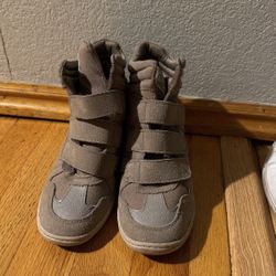 Skechers Skch 3 Beige High Top Hidden Wedge Heel Sneakers Women’s 5