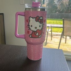 Hello Kitty Pink Rhinestone Tumbler
