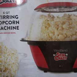 Red and Black Popcorn Machine.