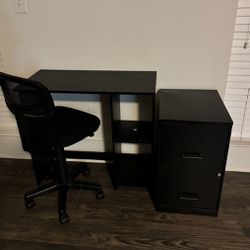 Desk Chair And Filing Cabinet