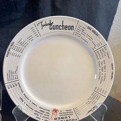 Set Of Four Rosanna Fountain Lunch Menu Plates