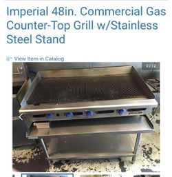 Imperial ,Commercial gas countertop grill with stand