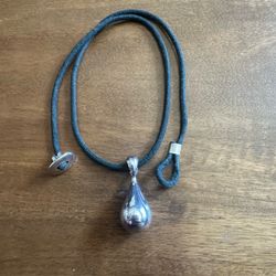 925 Sterling Silver designer Robert Lee Morris RLM Studios teardrop necklace , hallmarked