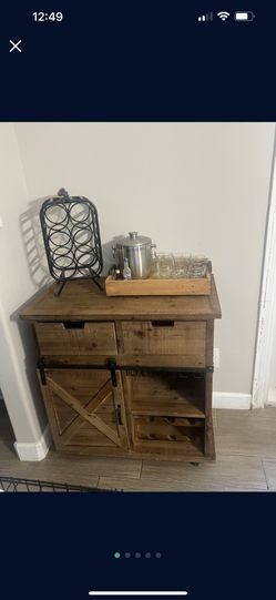 Rustic Bar Cabinet 