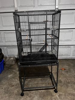 Enclosure with stand on wheels