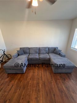 Corduroy sectional sofa