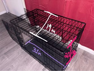Black Wire Dog Crate 31x21x19 in