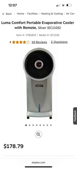 Luma Comfort EC110S Portable Evaporative Cooler