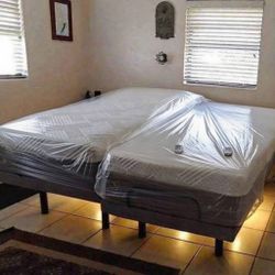 Split King Electric Adjustable Bed Frame & Mattress / Cali King -King - Split King - Queen - Full - Twin XL⭐️NEW -Warranty⭐ng, Queen, Full, Twin XL!🚨