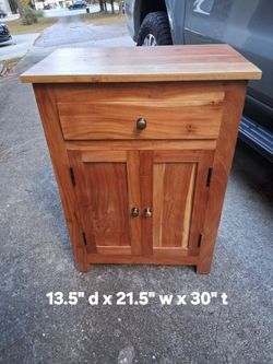 Rustic Solid Wood Cabinet with Drawer