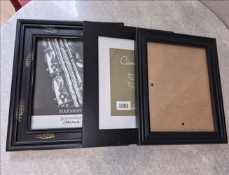 3 Black 8x10 inch Wall Picture Frames