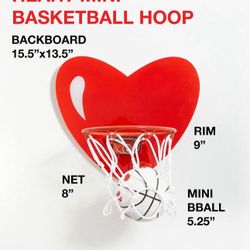 Heart Mini Basketball Hoop With Ball