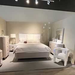 King Bed, Dresser, Mirror And Nightstand 