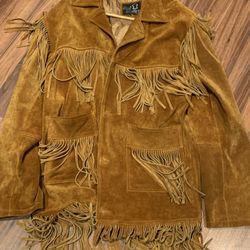 Fringe Jacket Sz L (real Leather) 