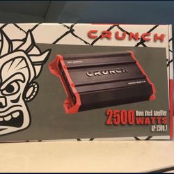 Crunch 2500 Watts Bass Amplifier Comes With Bass Knob Brand New 