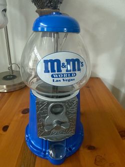 Vintage M&M’s World Las Vegas Glass Candy Dispenser