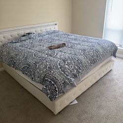King Bed Frame With Box Spring And Mattress 
